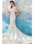 Shop Romantic 2020 Tulle Long Tight Mermaid Cape Sleeves Long Train Wedding Dress  from ANNAKOO