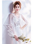 Shop Inexpensive 2020 Beautiful Tulle Fairy Butterfly Sleeve Slim Mermaid Wedding Dress from ANNAKOO