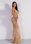 Shop 2020 Beautiful Gold Sequin Lace Off-the-shoulder Sheath/Column Evening Dresses form ANNAKOO