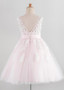 Shop Beautiful Tulle Bateau Pink A-line Knee-length Flower Girl Dress under 100