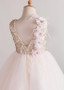 Shop Beautiful 2020 Sequin Lace & Tulle Jewel A-line Knee-length Flower Girl Dresses from ANNAKOO