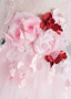 Shop Beautiful Long Tulle Jewel Pink A-line Knee-length Flower Girl Dresses With 3D Flowers under 80
