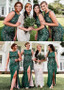 Shop Sexy Lightsome Lace Jewel Green Sheath/Column Bridesmaid Dress under 90