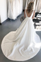 Shop Sexy 2020 Deep V-neck Backless White Satin Wedding Dress With Pocket from Annakoo