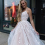 Shop Beautiful 2020 Tulle Appliques Spagehtti Straps A-Line Champagne Prom Dress Under 100