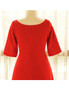 Plus Size Red Lace Short Half Sleeves Mother Of The Brides Dress