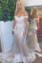 Shop Cheap 2020 Princess Off Shoulder Mermaid Champagne  White Lace Appliques Long Prom Dress Under 100