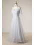 Plus Size Dusty Grey Pleated Short Sleeve Mother Of The Brides Dress
