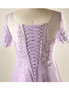 Plus Size Lace Short Lavender Mother Of The Brides Dress