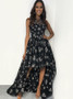 Shop 2020 Unique Black Tulle Print Jewel Sleeveless Hi-low Prom Dress Under 150