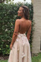 Shop Cheap 2020 Unique V Neck A-Line Blush Pink Prom Dress with Appliques Under 200