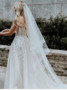 Purchase New Arrival Appliques Sleeveless Ivory Tulle Sweetheart Wedding Dress For Discount Price