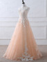 Affordable 2020 High Neck White Lace Appliques Coral Tulle  Long Prom Dress Under 200