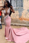 Shop Sexy See Through Tulle Sexy Beads Appliques Mermaid Sleeveless Pink Prom Dress Under 200