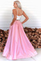 Shop Two Tone Pink Two Pieces Appliques Beading Lace Long Prom Dress Under 135