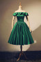 Shop Cheap 2020 Satin Off The Shoulder A Line Green Short Prom Dress Under 100