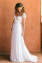 Wide Range Of Cap Sleeves Chiffon Bohemian Summer Beach Boho Wedding Dress Under 140