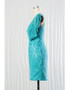 Aqua Lace Short Bridesmaid Dress