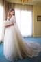 Beautiful 2020 Lace Cape Straps V-neck Beads Appliques A-line Wedding Dress Under 200