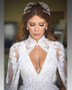 Beautiful 2020 Lace Cape Straps V-neck Beads Appliques A-line Wedding Dress Under 200