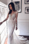 Buy Cheap Crystal Flower Appliques Sheer Tulle Long Sleeve Bridal Wedding Dress Under 200