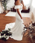 Shop New Arrival Off The Shoulder Ruffles Short Sleeves Floor Length Bridal Mermaid Wedding Dress Under 150