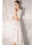 Shop 2020 Cheap Tea Length Short Sleeves Vintage Satin Wedding Reception Dress Under 98