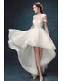 Shop Cheap 2020 High Low Off-the-shoulder Appliques Lace Tulle Wedding Dress Under 118