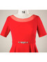 Plus Size Simple Short Red Mother Of The Brides Dress With Sleeves
