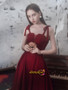Shop 2020 Straps Burgundy Backless Satin Floor Length Prom Dress Under 148