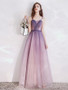Shop Beautiful 2021 Unique Ombre Tulle Spaghetti Straps Beading Lace Up Prom Dress Under 138