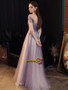 Shop 2021 Halter Tulle Purple Beading See Through Scoop Open Back Prom Dress Under 165
