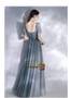 Shop 2021 Puffy Short Sleeves Tulle Beading Blue A Line Prom Dress Under 139