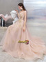 Shop 2021 Unique Straps Pink Tulle Flower Beading A Line Prom Dress Under 158