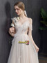 Shop 2021 V Neck Short Sleeve Tulle Appliques Backless Wedding Dress From Annakoo