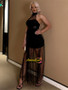 Shop 2021 Black High Low Tulle See Through A Line Prom Dress Under 85