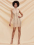 Shop 2021 Champagne High Neck Beading Short Mini Cocktail Dress Under 79