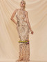 Shop 2021 Gold High Neck Mermaid Sequin Sparkle Prom Dress Under 89