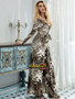 Shop 2021 Animal Print  Cut Out Long Sleeve Prom Jumpsuit Under 82