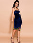 Shop 2021 Spaghetti Straps Sheath Column Royal Short Prom Dress Under 69