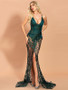 Shop 2021 Green Sexy See Through Lace Appliques Mermaid Prom Dress Under 78