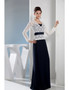 Navy Sweetheart Long Chiffon Mother of the Bride Dress
