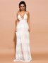 Shop 2021 Sexy Slit White Spaghetti Straps Long Prom Party Dress Under 73
