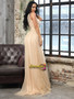 Shop 2021 Champagne Gold Tulle V Neck A Line Prom Dress Under 88