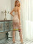 Shop 2021 Gold V Neck Sexy Sequin Fringe Cami Jumpsuit Prom Dress Under 75