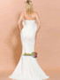 Shop 2021 Exaggerated Ruffle Fishtail Hem Tube Spandex White Prom Dress Under 68