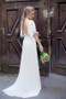 Shop 2021 Square Neck Chiffon A Line Cap Sleeve Beach Wedding Dress Under 168