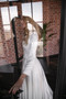 Shop 2021 Long Sleeve Scoop Appliques Button A Line Satin Wedding Dress Under 188