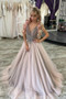 Shop 2021 Tulle Beading  V Neck Romantic Gray A Line Prom Dress Under 198