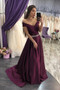 Shop 2021 Off The Shoulder Satin Beading Crystal Purple Long Prom Dress Under 149